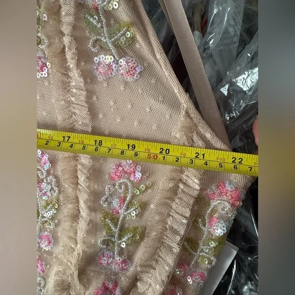 Mac Duggal Blush Floral Mini Dress - Picture 9 of 11